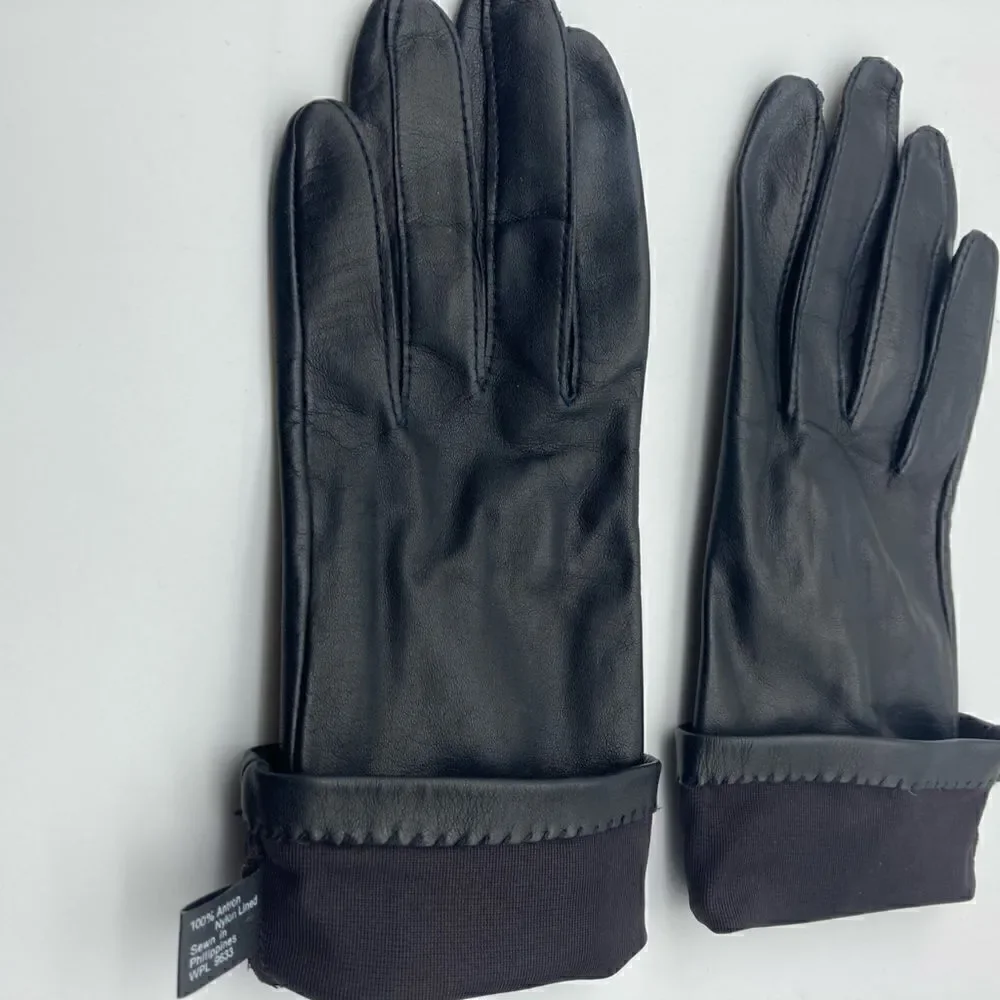 Grandoe Leather Gloves Size 7 Black Color Like New